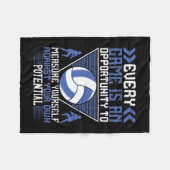 Volleyball - Elk spel is een kans Fleece Deken (Voorkant (Horizontaal))