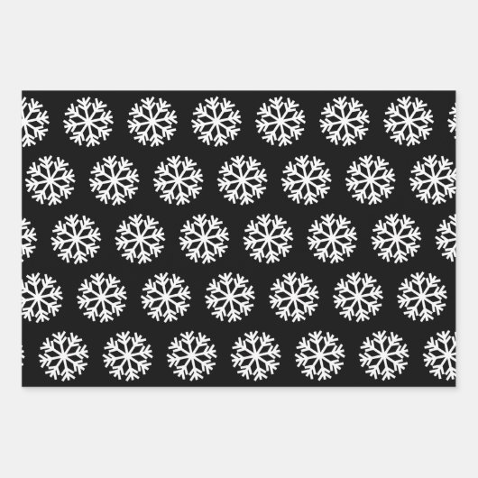 Volleyball en Snowflake Red en Black Kerstmis Inpakpapier Vel (Voorkant 3)