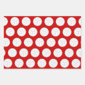 Volleyball en Snowflake Red en Green Kerstmis Inpakpapier Vel (Voorkant 2)