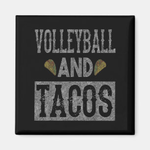 Volleyball en Tacos Fun Taco Distress Magneet