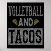 Volleyball en Tacos Fun Taco Distress Poster (Voorkant)