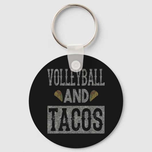Volleyball en Tacos Fun Taco Distress Sleutelhanger (Voorkant)