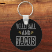 Volleyball en Tacos Fun Taco Distress Sleutelhanger (Voorkant)