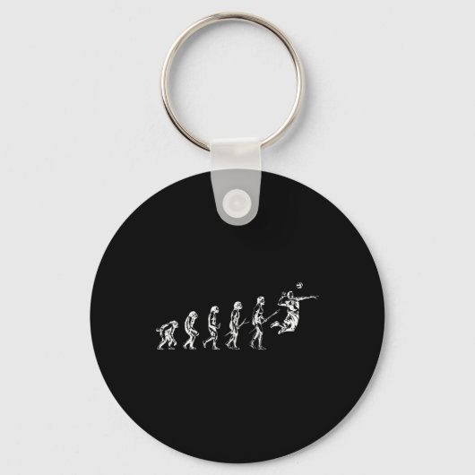 Volleyball Evolution of Man Funny Vball Player Bea Sleutelhanger (Voorkant)