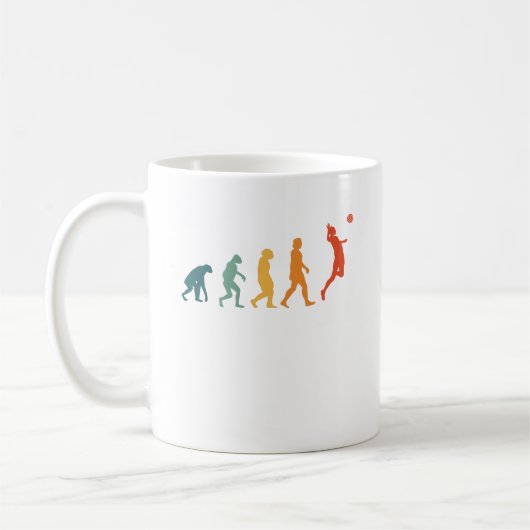 Volleyball Evolution Retro Player Koffiemok (Links)