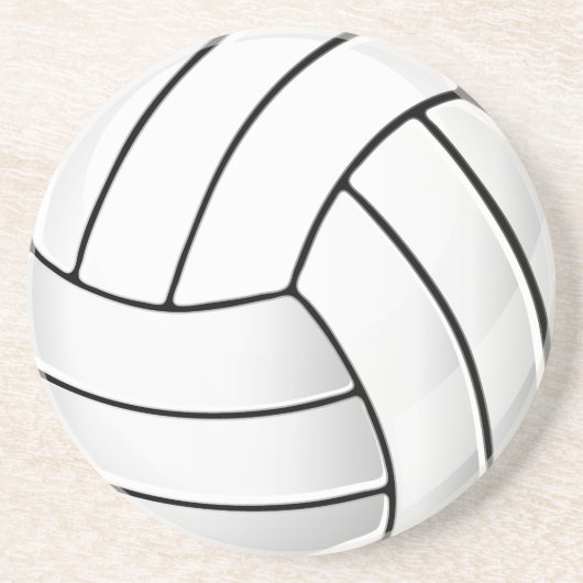 Volleyball Fan Zandsteen Onderzetter (Voorkant)