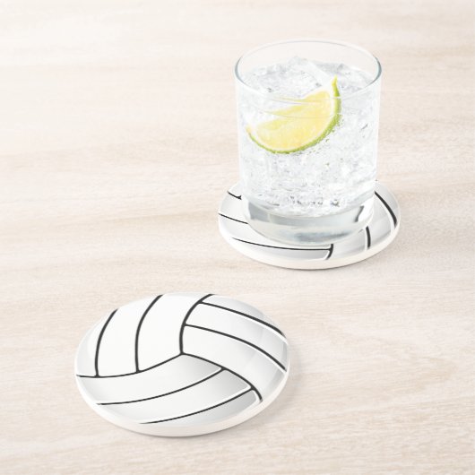 Volleyball Fan Zandsteen Onderzetter (Zijkant)