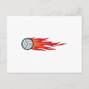 Volleyball Flames Briefkaart