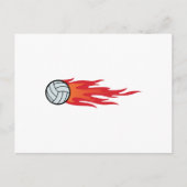 Volleyball Flames Briefkaart (Voorkant)