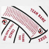 Volleyball Fleece Blanket tot maximaal 24 spelers, Deken (Voorkant (Horizontaal))