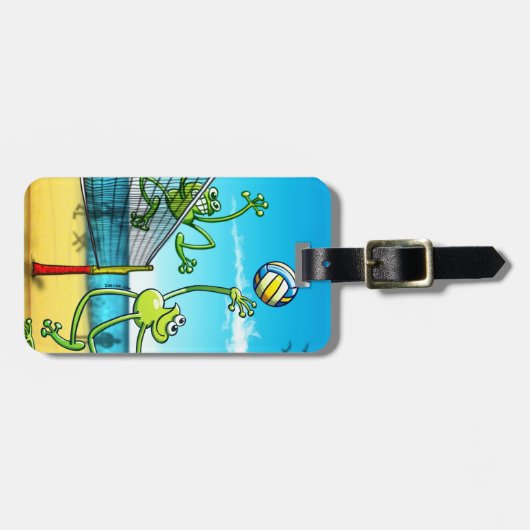 Volleyball Frog Bagagelabel (Voorkant horizontaal)
