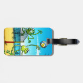 Volleyball Frog Bagagelabel (Achterkant horizontaal)