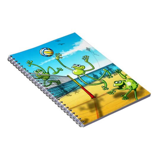Volleyball Frog Notitieboek (Rechterzijde)