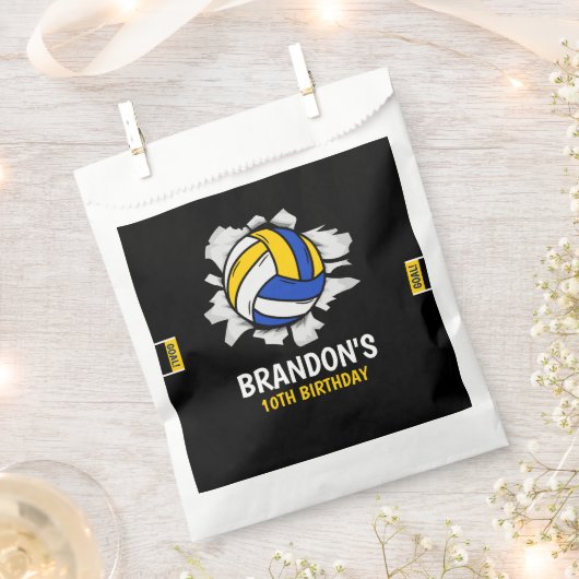 Volleyball Fun Birthday Boy Bedankzakje (Geknipt)