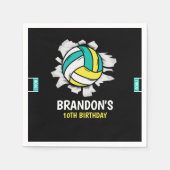 Volleyball Fun Birthday Boy Servet (Voorkant)