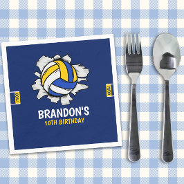 Volleyball Fun Birthday Boy Servet