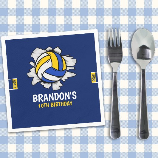 Volleyball Fun Birthday Boy Servet