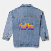 Volleyball - Fun Retro Kijk Denim Jacket (Achterkant)