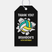 Volleyball Funny Birthday Kids Cadeaulabel (Voorkant)