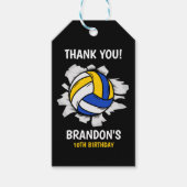 Volleyball Funny Birthday Kids Cadeaulabel (Voorkant)