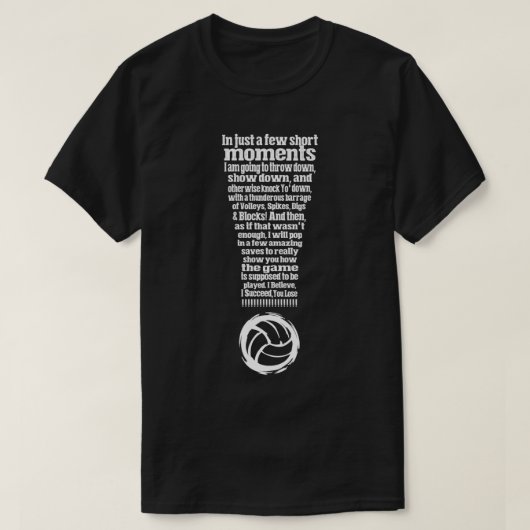 Volleyball Funny Sayings T-shirt (Design voorkant)