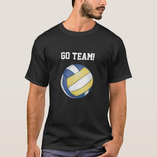 Volleyball, ga Team  Mannen T-Shirt (Voorkant)