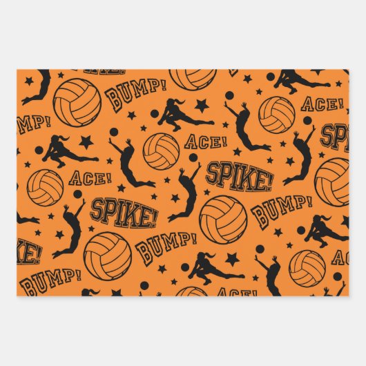 Volleyball Gefeliciteerd met het ompakken van papi Inpakpapier Vel (Voorkant)