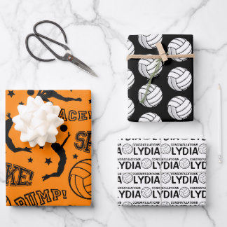 Volleyball Gefeliciteerd met het ompakken van papi Inpakpapier Vel