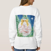 Volleyball geobsedeerd met Kerstmis T-Shirt/Vrouwe Trui (Achterkant)