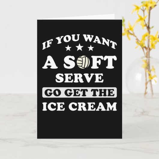 Volleyball Gift grappig Kaart (Gele Bloem)