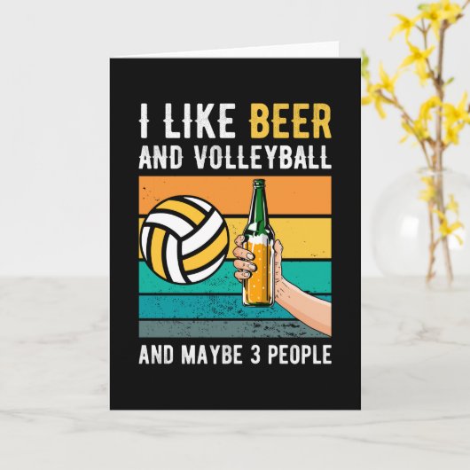 Volleyball Gift Kaart (Gele Bloem)