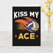 Volleyball Gift Kiss my Ace Kaart (Gele Bloem)