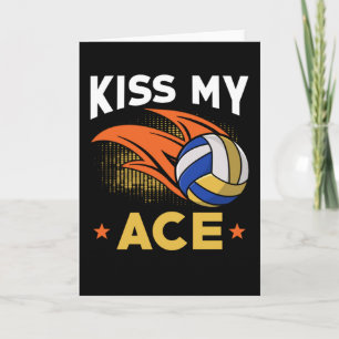 Volleyball Gift Kiss my Ace Kaart