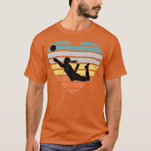 Volleyball Gifts for n Girls Retro  Heart T-shirt