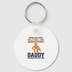 Volleyball Girl Daddy Vintage Gravure Shirt Desi Sleutelhanger
