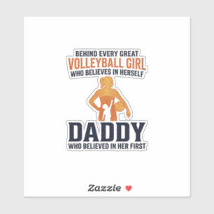 Volleyball Girl Daddy Vintage Gravure Shirt Desi Sticker