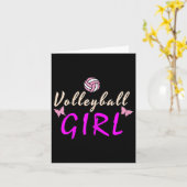 Volleyball Girl Kaart (Gele Bloem)