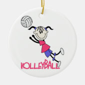 Volleyball Girl Keramisch Ornament (Voorkant)