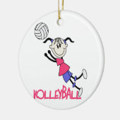 Volleyball Girl Keramisch Ornament (Links)
