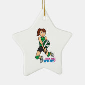 Volleyball Girl Keramisch Ornament (Rechts)