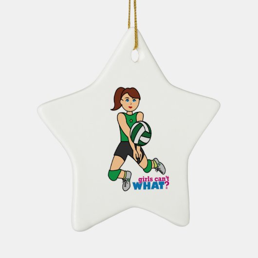 Volleyball Girl Keramisch Ornament (Rechts)