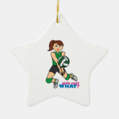 Volleyball Girl Keramisch Ornament (Voorkant)