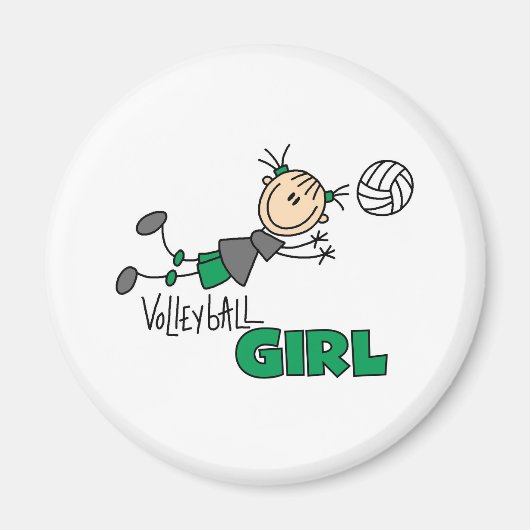 Volleyball Girl Magneet (Voorkant)