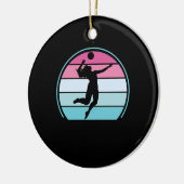 Volleyball Girl Retro  Keramisch Ornament (Links)