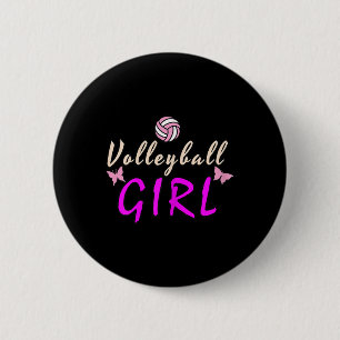 Volleyball Girl Ronde Button 5,7 Cm