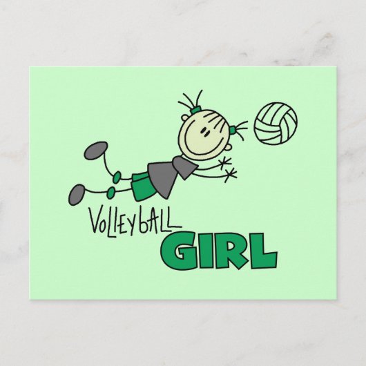 Volleyball Girl Tshirts en Gifts Briefkaart (Voorkant)