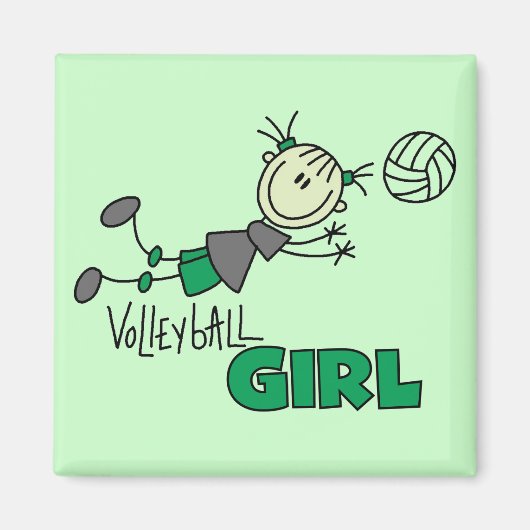 Volleyball Girl Tshirts en Gifts Magneet (Voorkant)