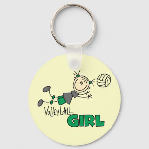 Volleyball Girl Tshirts en Gifts Sleutelhanger