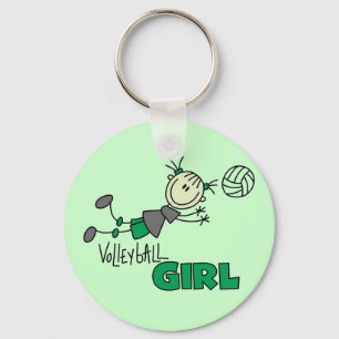 Volleyball Girl Tshirts en Gifts Sleutelhanger