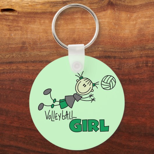 Volleyball Girl Tshirts en Gifts Sleutelhanger (Voorkant)